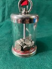 Vintage Novelty Coin Bank Glass And Chrome Steel