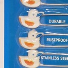 Vtg Set Of 4 White Ducks Safety Baby Diaper Pins Gender Neutral Shower Gift Nip