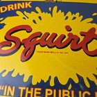 Vintage Squirt Soda Boy Sign - Gas Pump Wall Service Porcelain Cola Sign