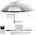 47 54 62 68 Inch Uv Protection Golf Umbrella Auto Open Vented Double Canopy Over