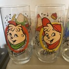 Set Of 4 New Vintage 1985 Alvin And The Chipmunks Drinking Glasses