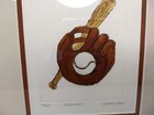 Debbie Hine Baseball Framed Art Print 10 x11  - Signed   Numbered  22 350