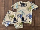 Tea Size 4 2-piece Cotton Pajama Set Short Sleeve Octopus Print