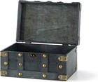 Small Wooden Treasure Chest - 11  X 7  X 5 5   Wood Storage Box With Hinged L   