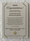 2024 Pieces Of The Past 1800 s Edition Napoleon Bonaparte Hand Written Document