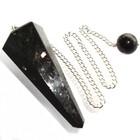 Nuummite Point Dowsing Pendulum Genuine Gemstone Crystal Uk Seller