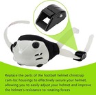 Football Helmet Chin Strap Cam Loc Housings Compatible With Riddell Black