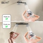 Beiyi Dual Shower Head Adapter Build-in Shut Off Valve Diy Yourself Shower Head