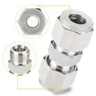 Yoebor 304 Stainless Steel Compression Union 10mm Od X 10mm Od Coupling 2pc