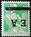 Superb  Typographic Surcharge Ea Of Algeria Reversed On 0 10fr Algerian State