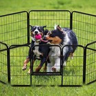 16 Panels Dog Playpen Yard Metal Dog Outdoor Exercise Foldable Playpen Pet Fence