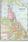 1890s Map Of Queensland Australia Full Color Lithography 14 5 X 22 25