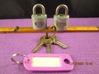 Old Antique Vintage 2 Pc Lot Corbin Pad Locks Small Tiny Mini Trinket Jewerly