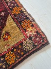Antique Handwoven Wool Mini Rug     East Anatolian Village Weaving  90 Years Old