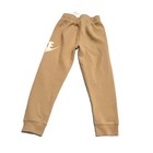 Nike Boys Beige Logo Fleece Jogger Pants 6-7 Years Elastic Waist