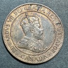 1910 Canada One Cent Coin Edward Vii Large Cent Bronze Canadian Penny Vintage