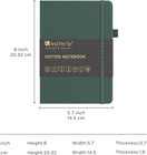 Bullet Dotted Journal Notebook  A5 Leather Hardcover  176 Numbered Pages 100gsm