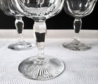 Set Of Four Antique French Petal Cut Crystal Champagne Coupe Wine Glasses