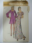Vintage 70 s Simplicity 9446 Narrow-shoulder Dress Sewing Pattern Women Sz 14
