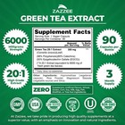 Zazzee Green Tea 20 1 Extract 6000 Mg Strength 50  Egcg 90 Vegan Capsules Kosher