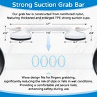 Suction Grab Bar For Shower Bathtub  Upgraded Heavy Duty Non-slip Grip Handle   