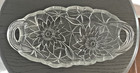 Indiana Glass Lily Pons Handled Relish Celery Dish Clear Pressed Glass Vintage