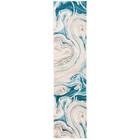 2x9 Cool Blue Runner Rug Abstract Modern Area Indoor Contemporary Carpet Accent