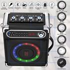Karaoke Machine With 2 Wireless Microphones portable Bluetooth 5 1 Speaker Light