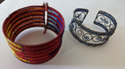 Lot Of 5 Vintage Colorful Bracelets   Earrings