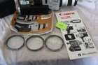 Vintage Canon Auto Zoom 814 Super 8 Camera W lens Filters  Paperwork   Case