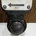 Vintage Retired Crosswalk Pedestrian Push Button Porcelain Sign  Mc Cain