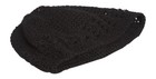 Black Crochet Knit Beanie Skull Cap Hat