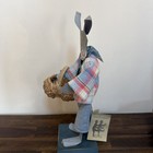 Edna Oar Young Shadowdancer Metal Rabbit 1988 Primitive Folk Art Signed Decor