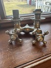 Antique Hot Cold Faucet Nickle Nice Piece