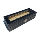 Watch Box Case Organizer 6 Slots Watches Holder Jewelry Storage Display Gift