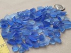 Damage Pure Beach Sea Glass Surf Tumbled Cornflower Blue Small Mosaic Craft V04