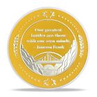 Aa 5 Years Coin Chips  Golden Color Plated Medallion  Alcoholics Anonymous Coin