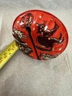 Vintage 1950s Us Metal Halloween Tin Litho Noise Maker Witch Black Cat Owl Works