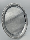 Vintage Irvinware Silver Plate Intricate Patterned Tray With Braided Border 12 