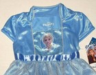 Disney Frozen Princess Elsa Fantasy Nightgown Pajamas Costume Blue New Tod Girl