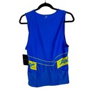 New Zoot Performance Tri Tank Top Xl Blue Atomic Yellow Mens Half Zip Cycling