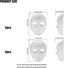 10 Pcs Full Face White Mask Diy Mask Dance Cosplay Masquerade Party Mask