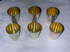 Vintage German Continental 800 Silver Six Shot Glass Set  m  By Julius Herz 