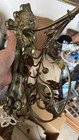 3 Need Rewire Antique Victorian Singing Bronze Cherub Lamp Wall Bracket Sconces
