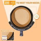 100 200pcs Air Fryer Disposable Paper Liners 6 3inch Round Non-stick Paper Liner