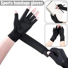 Copper Compression Gloves Gym Arthritis Carpal Tunnel Hand Support Pain Relief  