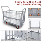 Platform Truck Cart W cage Foldable Flatbed Cart For Grocery   Warehouse 2000lbs