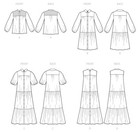 Sewing Pattern Womens Clothes Shirt-dress Button-down Top Blouse Plus Size 8285