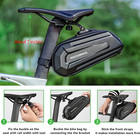 Bike Saddle Bag Tail Seat Hard Shell Large Bicycle Black Storage Rockbros 