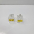 Vintage 1950   s Leonard Japan Miniature Crystal Cut Glass 2  Salt Pepper Shakers
